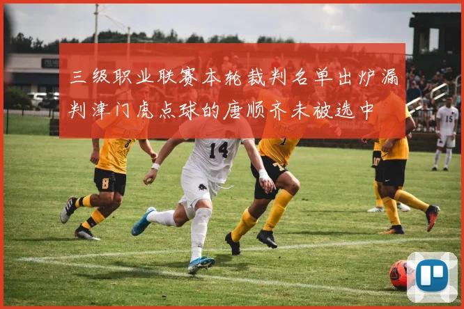 三级职业联赛本轮裁判名单出炉漏判津门虎点球的唐顺齐未被选中